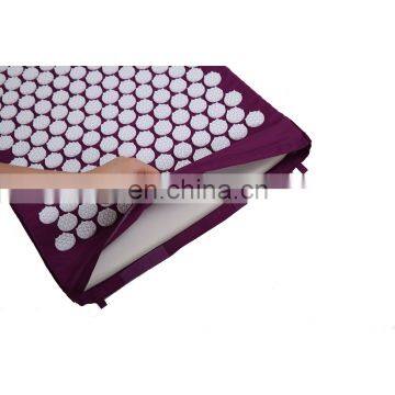 High Quality Natural Linen Sponge Filler Plastic Spike Cheap Acupressure Mat and Pillow set