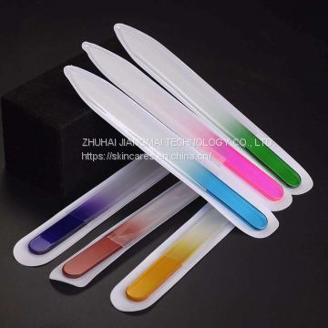 Baby Mini Nail File Crystal Color Glass Buffer Durable Pro Polishing Tool nail file plastic case