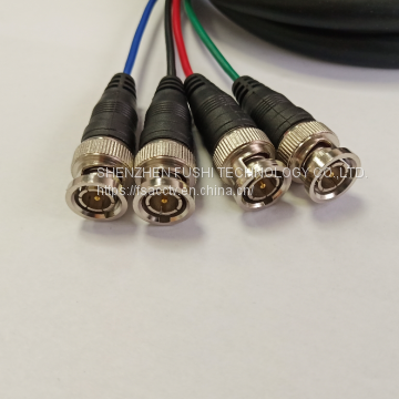 Mini RG59 Cable 4 BNC Male to 4 BNC Male Professional Audio Video Cable for CCTV System photo-2