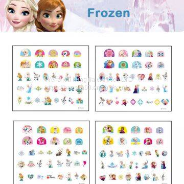Girls Frozen Elsa and Anna Makeup Toys Nail Stickers Snow White Princess Sophia Minnie Kids Earrings Sticker Toy photo-2
