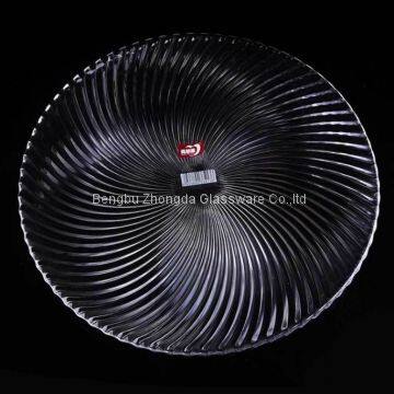 Dia 9.5inch Classical Design Round Glass Plate for Weeding Furit photo-5