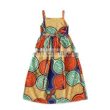 Children's European and American Summer Girls African Bohemian Style Sleeveless Strap Backless Dress