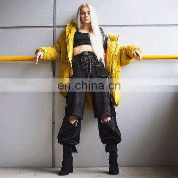 2020 Hot Wholesale Women's High Quality New Street Solid Irregular Harem Trousers