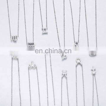 12signs Necklace for Women Cartoon Aquarius Pisces Pendant Gift Clavicular Chain Gold Silver Ethnic Bohemian Choker Necklace photo-4