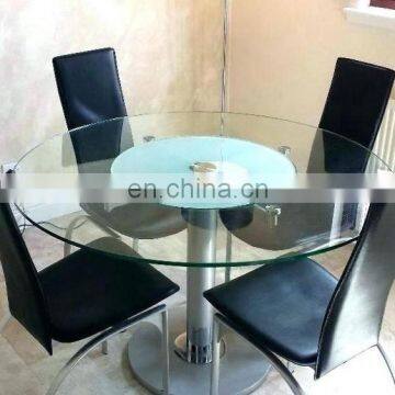 round table top glass round dining table