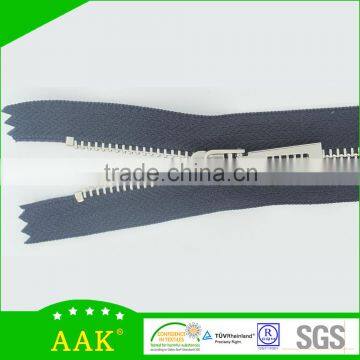3#Shiny Silver Normal Teeth Close End Metal Zipper photo-2
