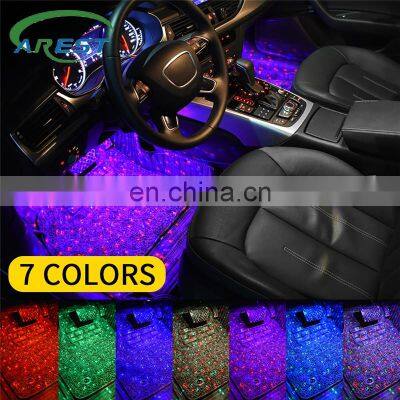 7Colors Car Ambient Foot Star Starry Light Interior Neon Atmosphere Light Music Voice Control USB LED RGB Auto Decorative Lamp