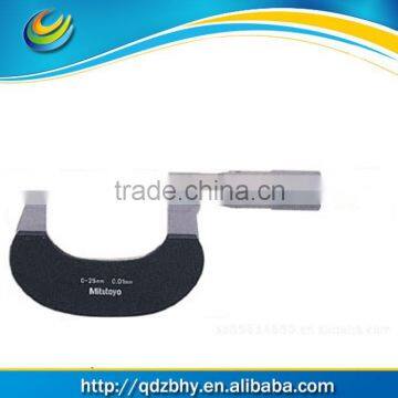 Mitutoyo 122-101 Blade Outside Micrometer, Ratchet Stop, 0-25mm Range, 0.01mm