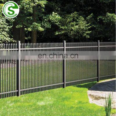 China Wholesale European Style Steel Fence Metal Fencing Galvanized Steel Picket Fence