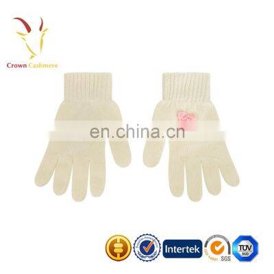 Pretty Cashmere Knitted Scarf Glove And Hat Set for Girls photo-4