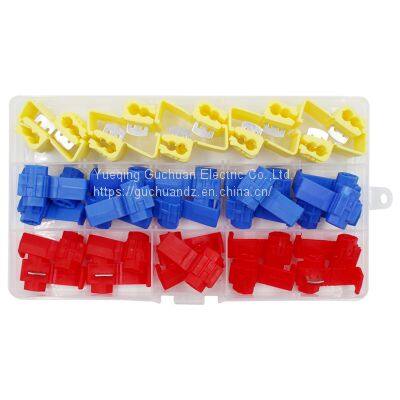 Quick connection clamp, wire and wire buckle connector, boxed 36 pcs, red, yellow and blue