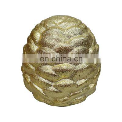 gold artificial ceramic pinecone  christmas pine cone