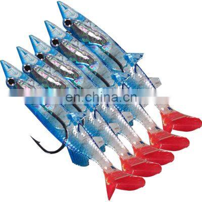 Wholesale high quality lead sea bass soft lure 80mm 6g vibe fishing lure swimbait soft