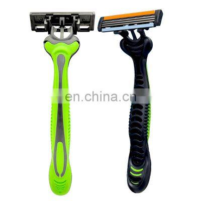 The latest design of stainless steel blade shaving knife front and back double color shaving knife