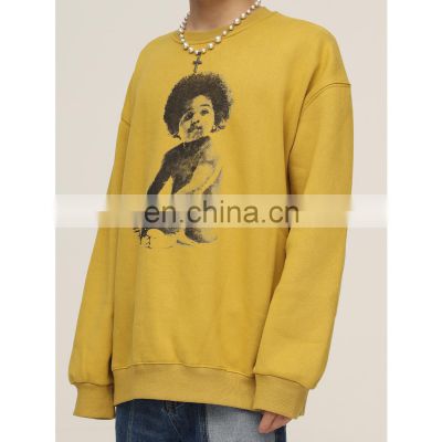 custom printed design plain sweatshirt custom design men clothing in winter 2022