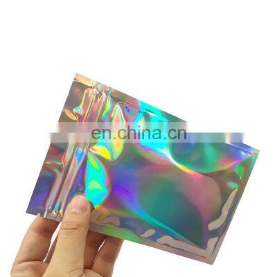 Custom Packaging Resealable Printed Reusable Storage Plastic Waterproof Holographic Ziplock Bag