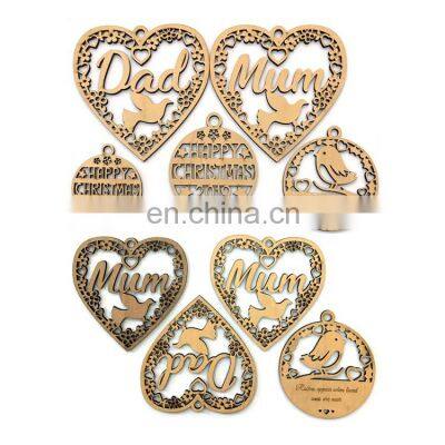 Animal Shape Wooden Christmas Decorative Hanging Felt Ornament for Events Hanging Christmas Ornaments Laser Cut photo-2