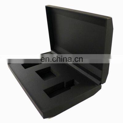 Custom hinged box for cosmetic & essential oil bottle cardboard packaging box with foam insert