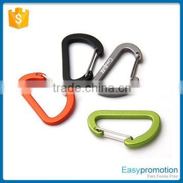 4*2.5CM aluminium alloy carabiner keychain,bulk D shaped climbing carabiner hook