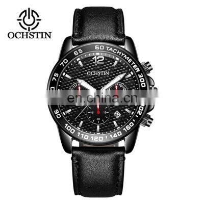 OCHSTIN GQ6117 Classic Man Analog Quartz Wrist Watch Leather Watch Bands Week Date Display Watches Wholesale Online