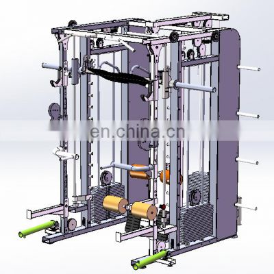 s112 Functional Trainer & Smith &Squat & latpull down & row   fitness equipment machine