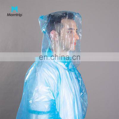 Best Selling Colorful Waterproof Rain Wear Adults Disposable Plastic Raincoats In Stock Disposable Pe Poncho Raincoat