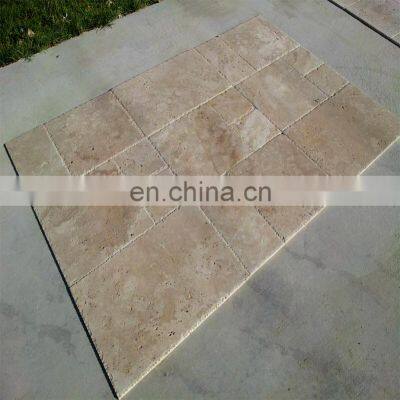 New Arrival Natural Stone Premium High Quality Versailles Pattern Travertine Set - Chiseled Edge Cem-FPT-03 Made in Turkey