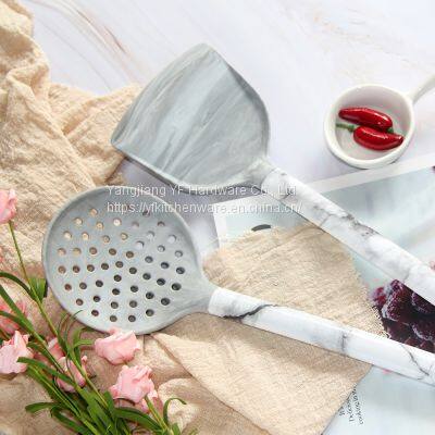 Kitchen Accessories Home and Kitchen Cookware Sets Kitchenware Cocina Silicone Kitchen Utensil Marble Cookware Set photo-3