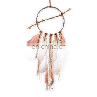 Macrame Wall Hanging 2021 Floral Feather Wood Dream Catcher Door Bohemian Sun Catcher Suncatcher