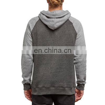 Bulk plain custom hoodies for men two tone colors new design pullover hoodie