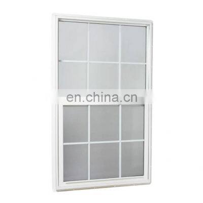 American style vertical low-e glass slide window single hung vinyl PVC UPVC small sliding windows