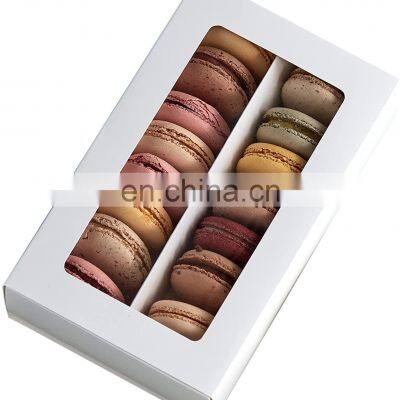 Macaron box with transparent display window chocolate truffle sweet boxes cake popular dessert food box