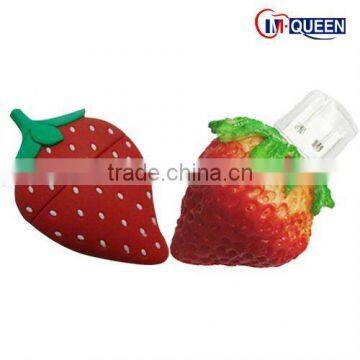 3D PVC strawberry USB sticks