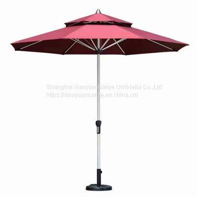 Middle Pole Umbrella Courtyard Leisure Sunshade Umbrella Wooden Frame Iron Frame Aluminum Frame Can be Made photo-2