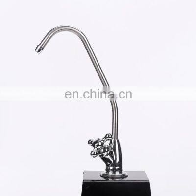 Swan Neck Tap Water Filter Purifier Tap Nsf Brass Water Filter Faucet Chrome for ro System photo-2