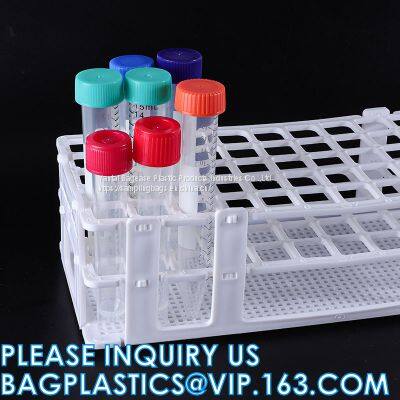 Laboratory Medical Different Color 16mm Removable Plastic Test Tube Rack, Detachable Centrifuge Tube Rack Color Tube Storage Rack Plastic Test Tube Rack