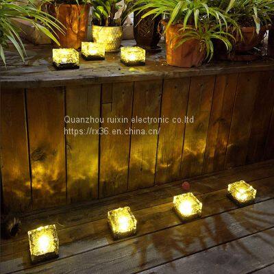 Top Grace Waterproof Anti Moisture Decoration Underground Pavement Garden LED Solar Brick Light photo-3