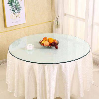 Tempered Glass Home Restaurant Dining Room Glass Top Round Rectangle Dining Table Top photo-3