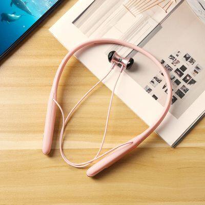 Macarone Sports Wireless Blue Tooth Headset Long Endurance Earphone Portable Adjustable Neck Hanging Headphone