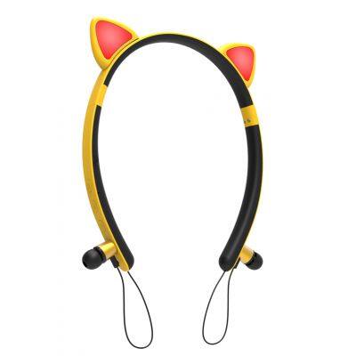 2021 new products Cat Ears Cartoon Metal Magnet wireless earphone tws wireless earbuds ZW-29