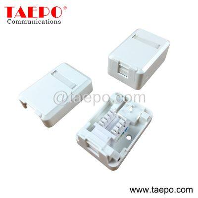 Sample Free CAT5E RJ45 8P8C UTP 1 Port and 2 Port Surface Mount Outlet Box Compatible With Keystone Jack With RoHS Certificate photo-2