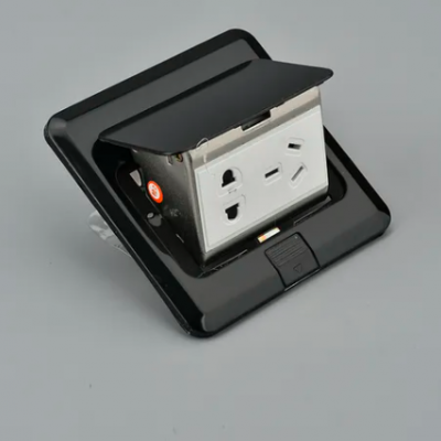 Customizable Hidden Pop Up Socket With Universal Power Outlet 2 USB Port Embedded Socket