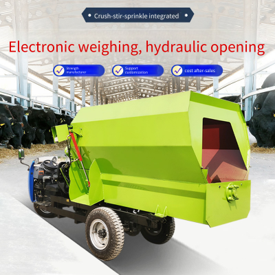 Self - Weighing Cattle and Sheep Grass Spreading Vehicle, Double - Sided Discharging Electric Feeding Machine, Livestock Farming Equipment and Pasture Grass Feeder photo-4