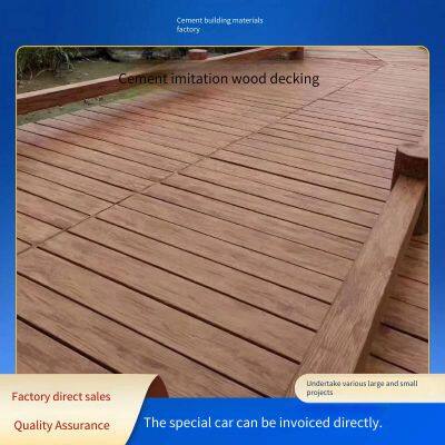 Imitation Wooden Boardwalk Paving Slabs, Cement Wood Grain Floor Tiles, Precast Reinforced Concrete Floor Slabs for Parks and Scenic Areas, Platform Walkway Boards photo-2