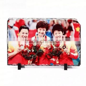 Rock photo frame for sublimation printing, Rectangle shape with footstand