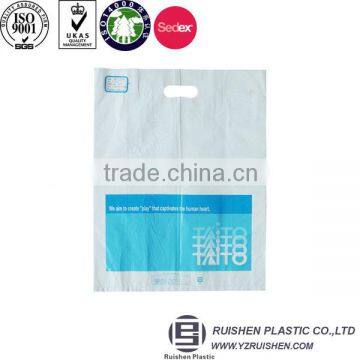 Customer Printed White Film Patch Handle Bags