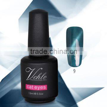 V.chlo High Quality 24 colors free sample cat's eye uv gel,15ml Cheap cat eyes gel nail polish