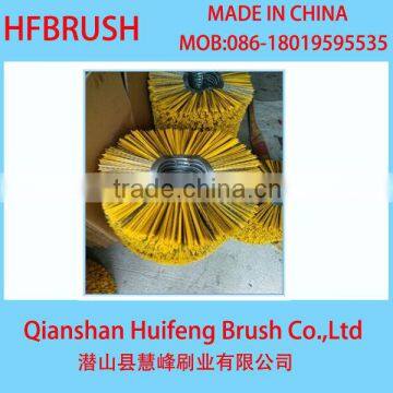 Yellow Street sweeper brush