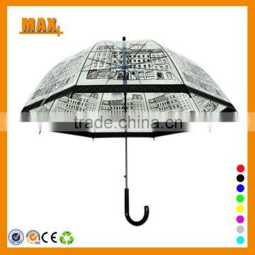 Hot Sale Pvc Folding England Building Transparent Umbrella