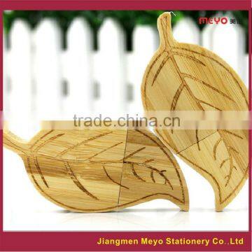 Leaf Shape 2015 Warehouse Wooden USB Flash Drive,Usb Disk